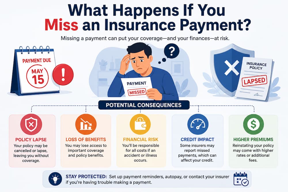 What happens if you miss an insurance payment